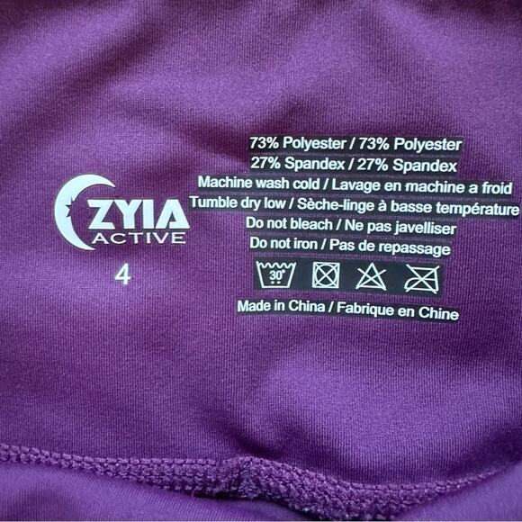 ZYIA Active Dark Purple Crop Leggings - Picture 4 of 5